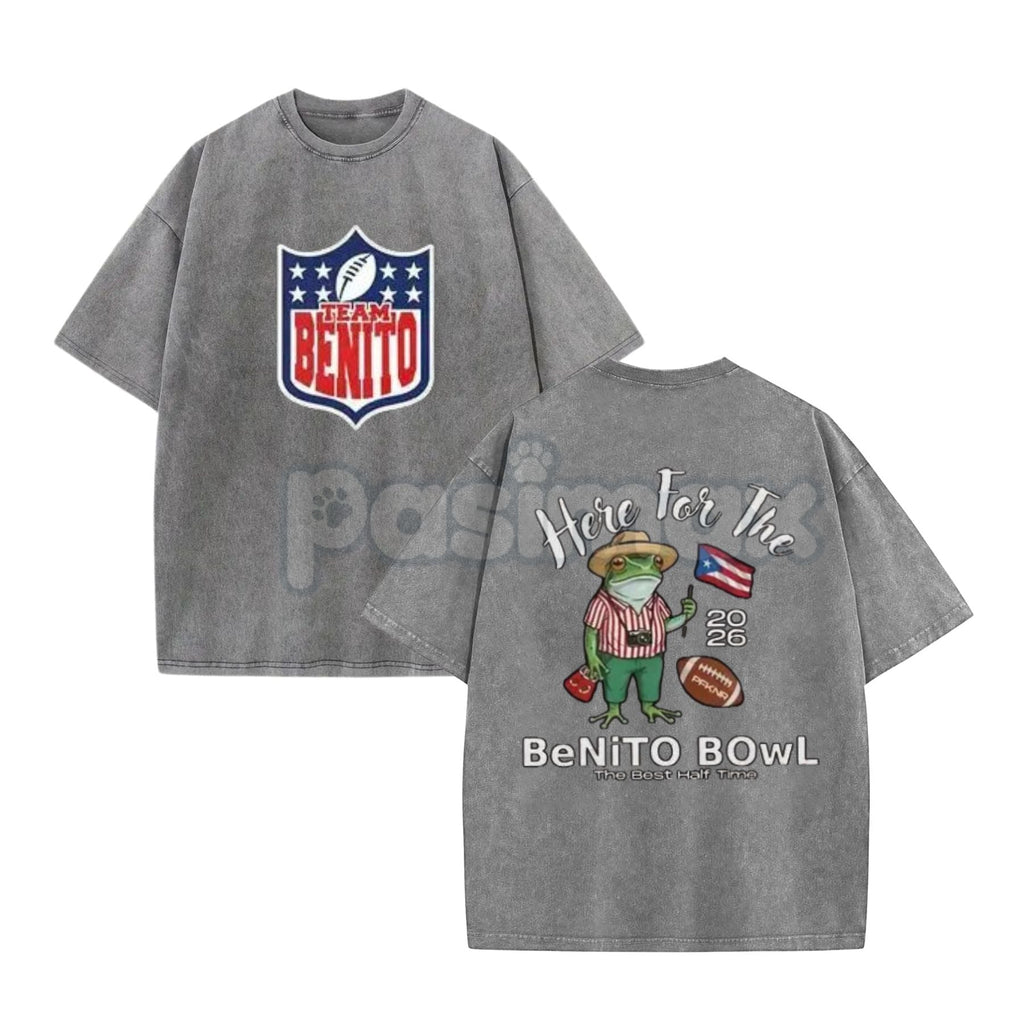 Pasimax Benito Bowl 2026 Vintage Washed Graphic Tee – Retro Music Event Inspired Streetwear — main product shot
