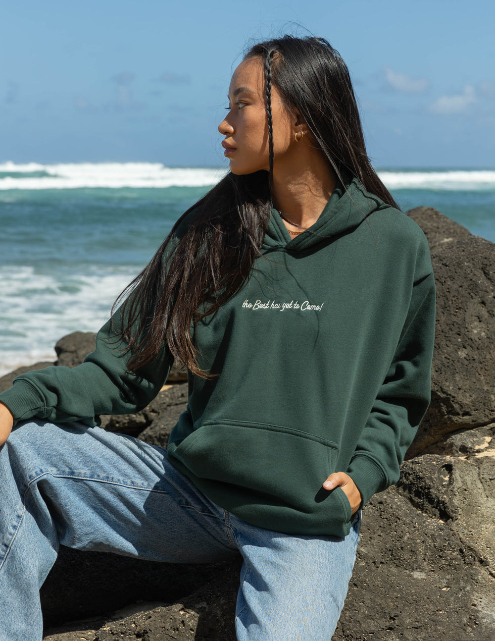 Elevated Faith Better Days Unisex Hoodie — construction detail