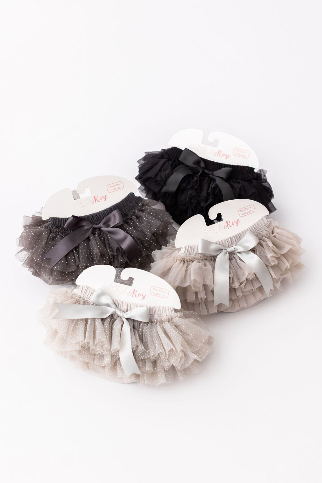 Mila & Rose ® SALE Charcoal & Silver Glitter Ruffle Tutu Bloomer — lifestyle context