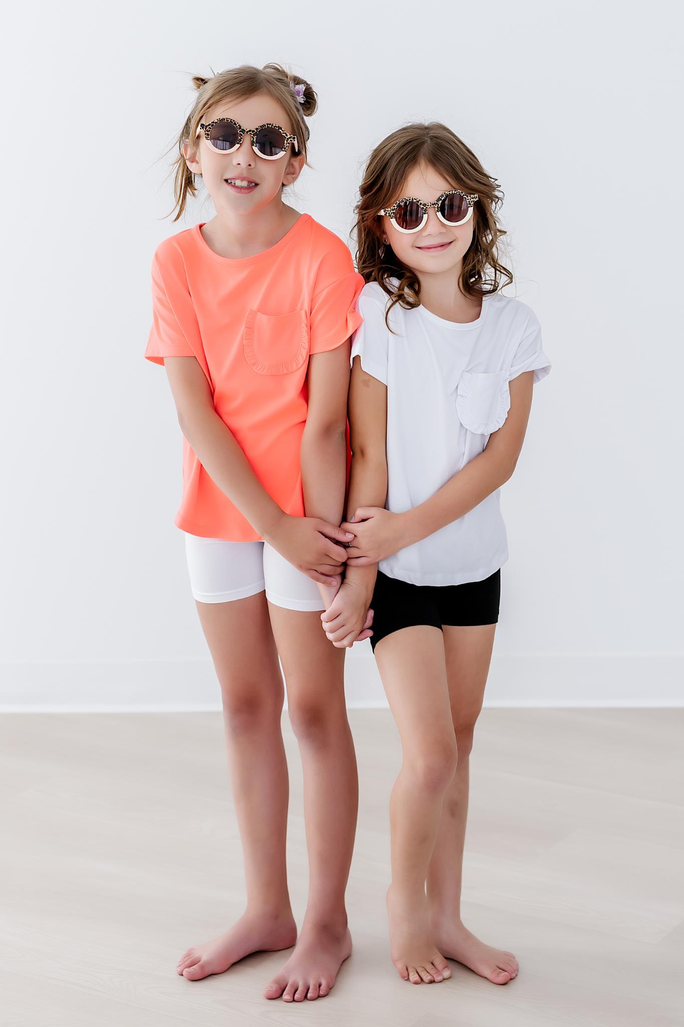 Mila & Rose ® Black Twirl Shorts — back view