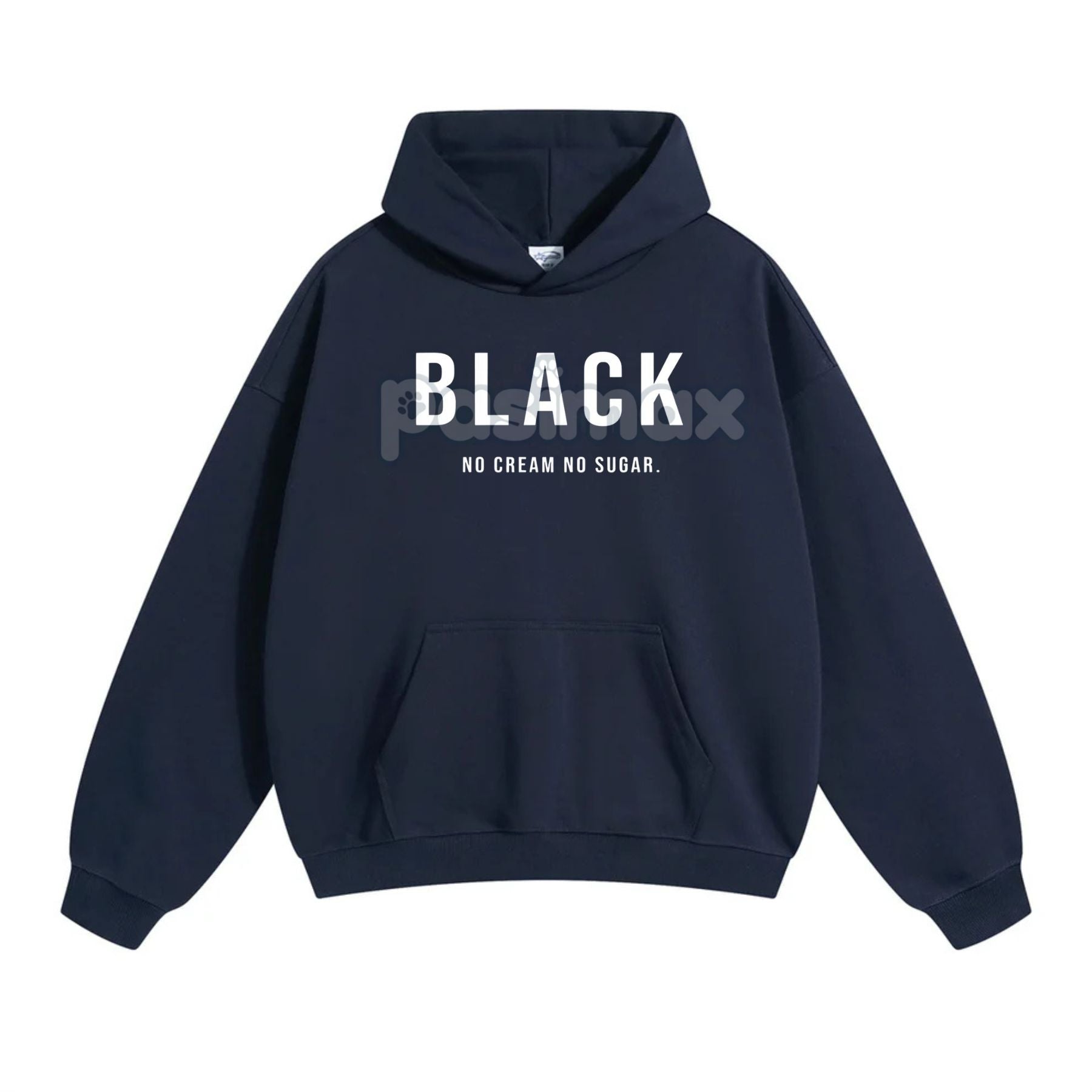 Pasimax Black No Cream No Sugar Hoodie — main product shot