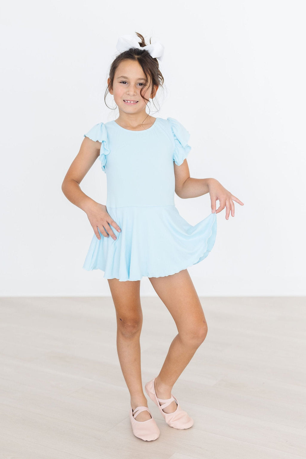 Mila & Rose ® Bluebird S/S Twirl Leotard — detail close-up