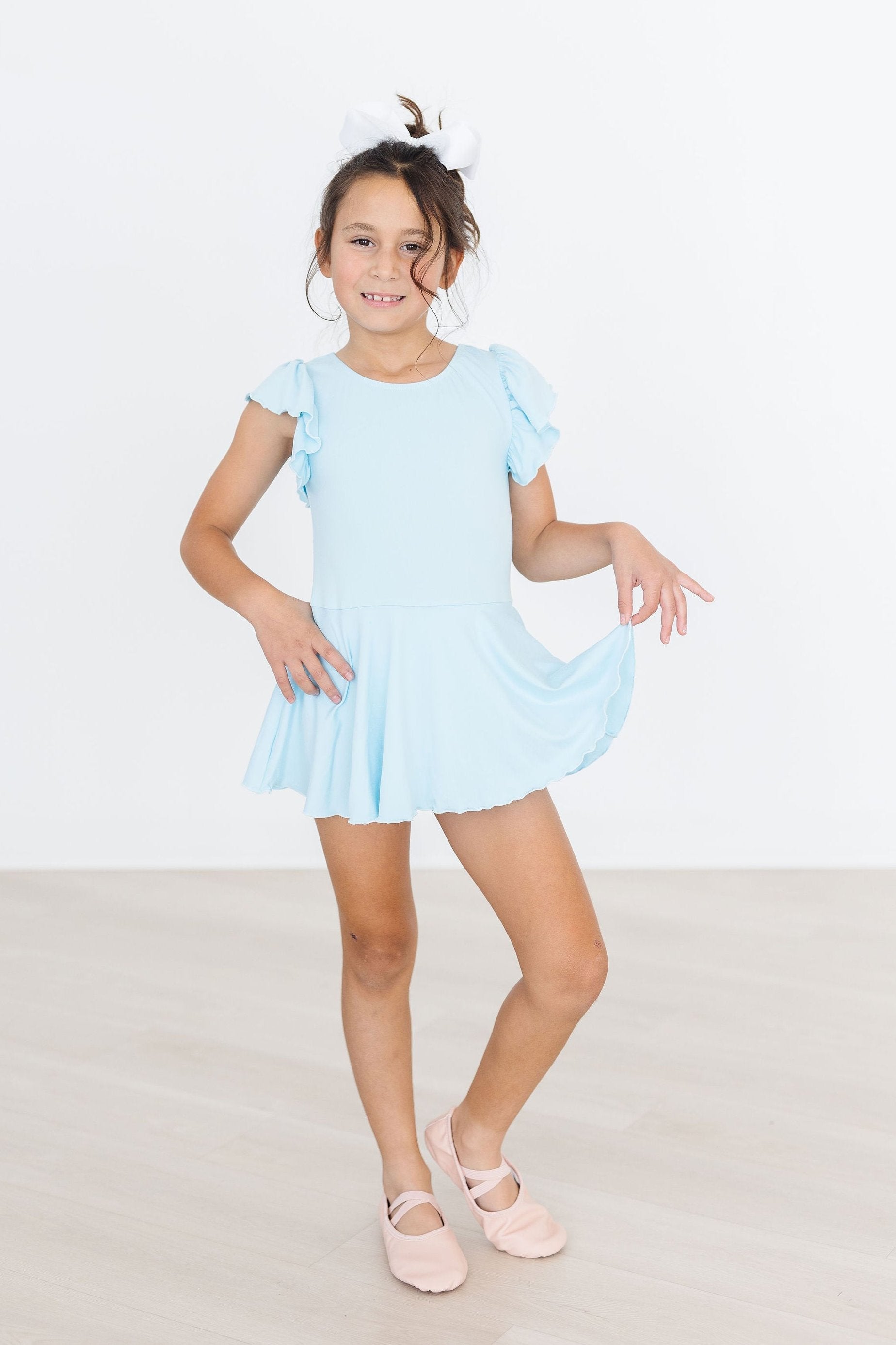 Mila & Rose ® Bluebird S/S Twirl Leotard — detail close-up