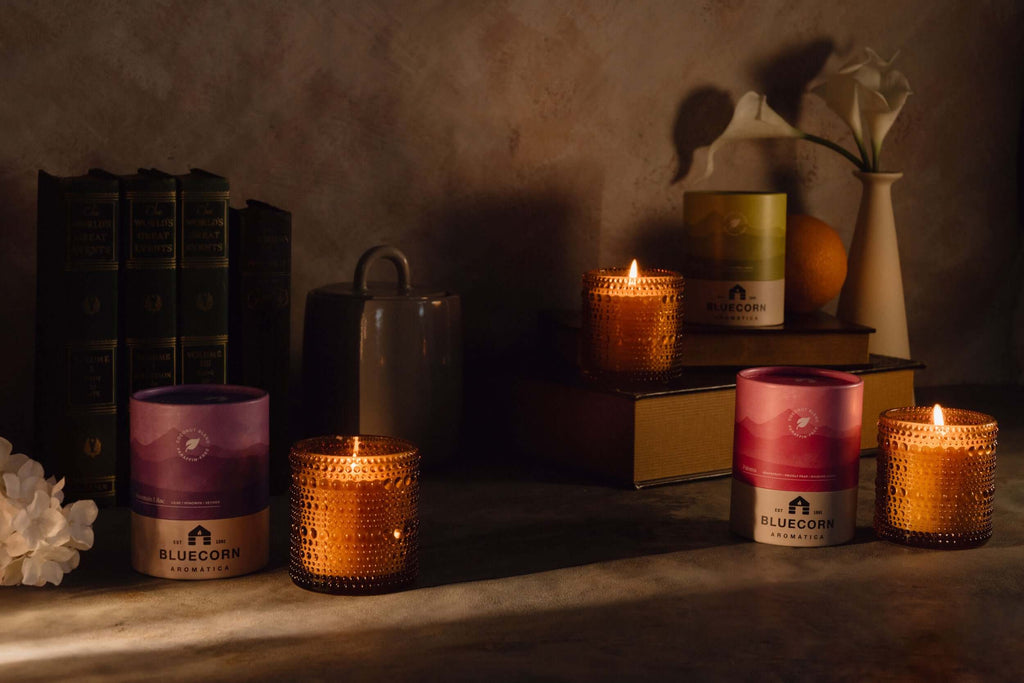 Bluecorn Candles Scented Candle Bouquet - Lilac, Lily & Paloma — lifestyle context