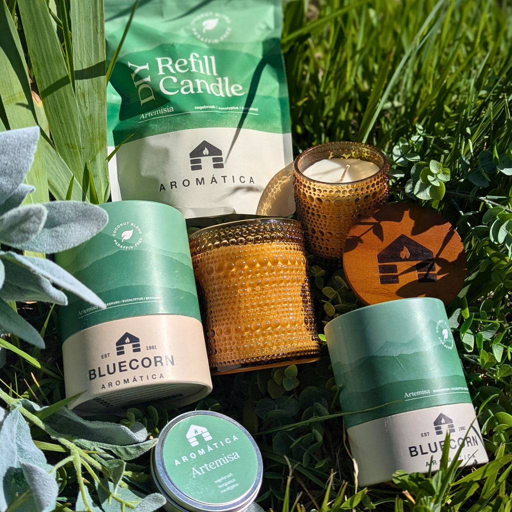 Bluecorn Candles Aromática Scented Candle Refill Kit — packaging