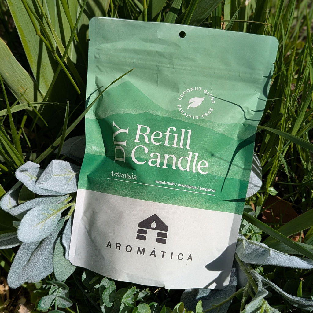 Bluecorn Candles Aromática Scented Candle Refill Kit — product on model