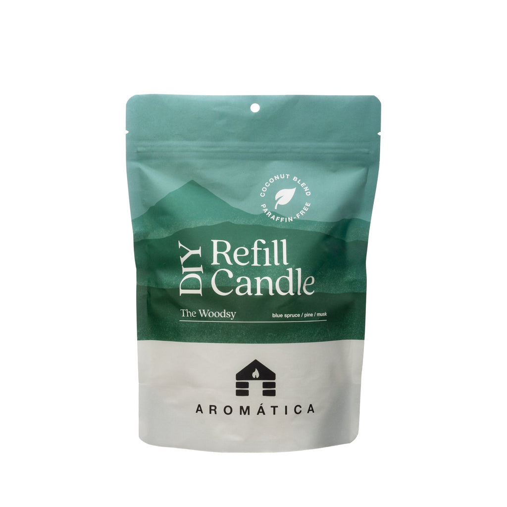Bluecorn Candles Aromática Scented Candle Refill Kit — branding close-up