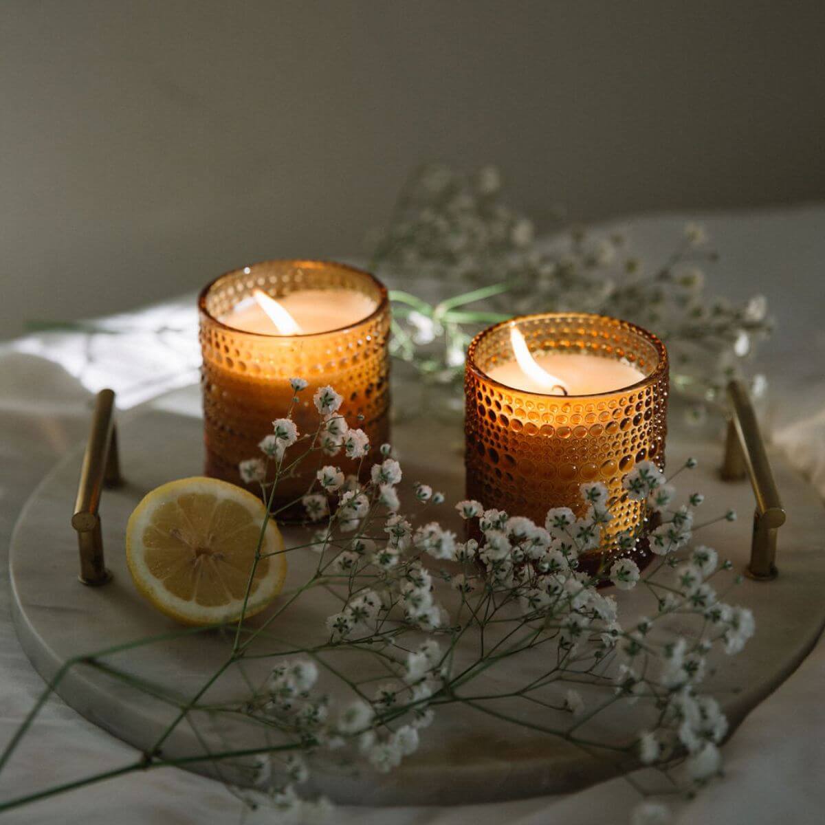 Bluecorn Candles Scented Candle Bouquet - Lilac, Lily & Paloma — detail and construction