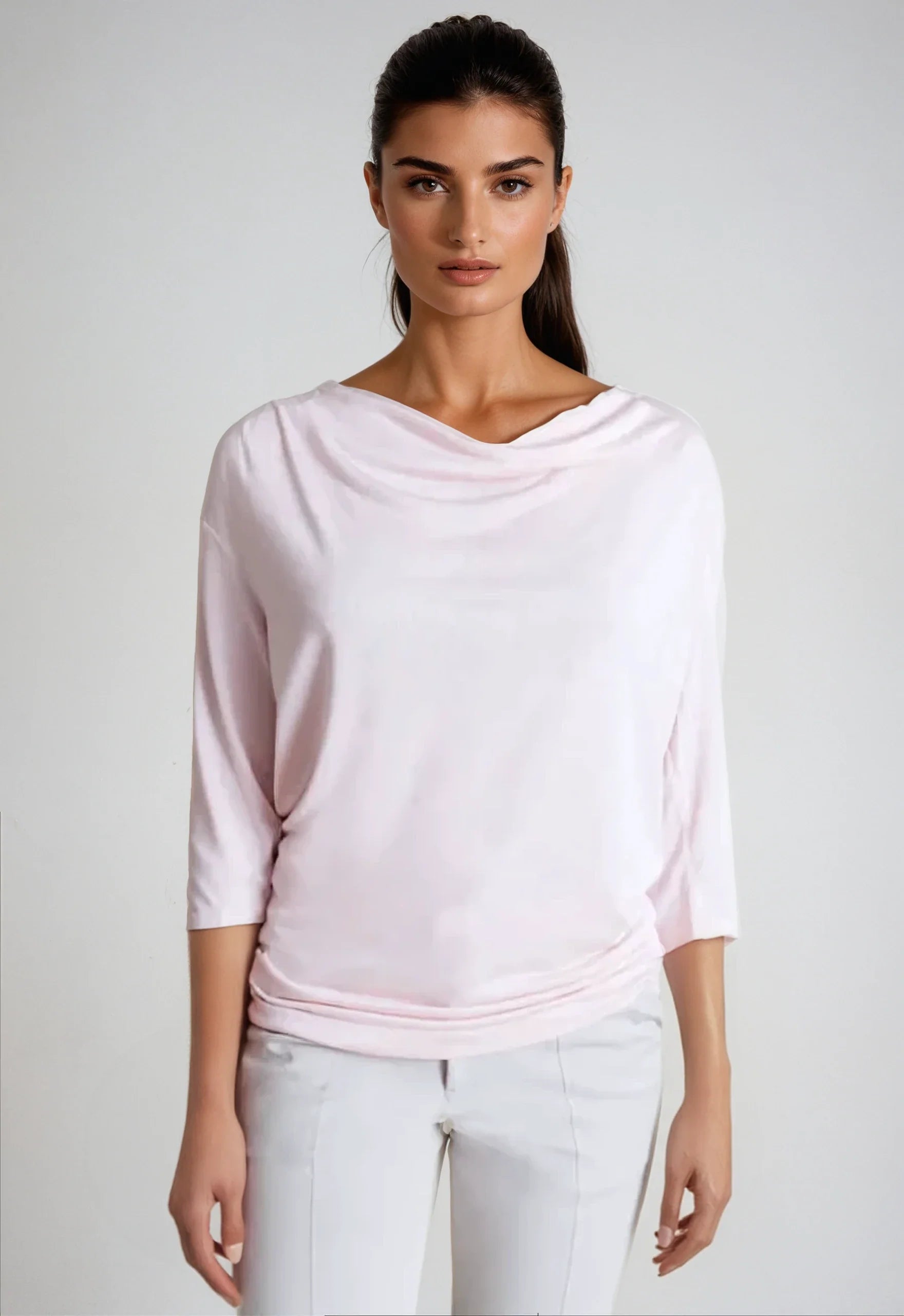 Buki Bon Voyage Travel Tee - Blush Pink — main product shot