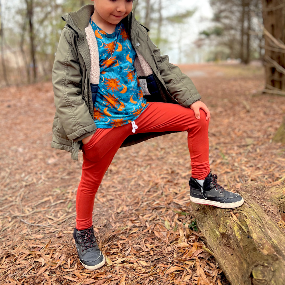 bumblitostore Bamboo Jogger Pants in Brick — main product shot