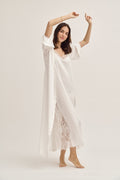 Simoné Sleepwear USA Washable Silk Kimono & Dress Bridal Set — main product shot