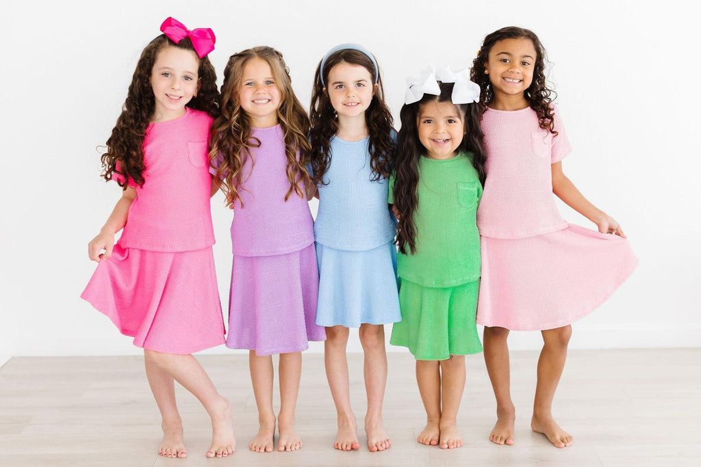 Mila & Rose ® Bright Lilac Scrunchy Twirl Skort — lifestyle context