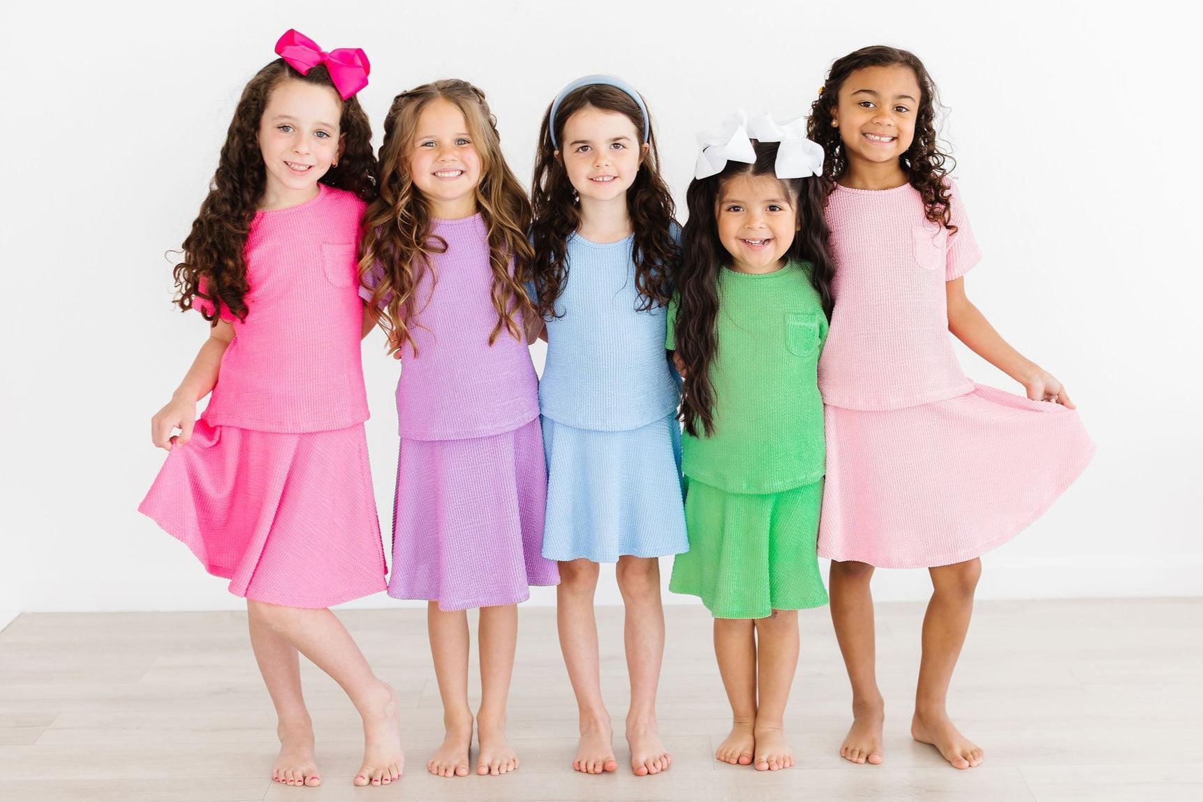 Mila & Rose ® Bright Lilac Scrunchy Twirl Skort — lifestyle context