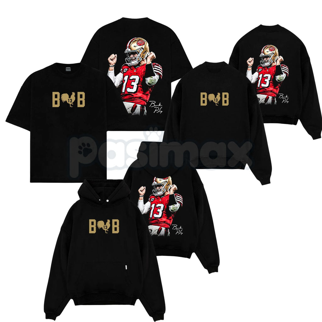 Pasimax Brock Purdy 13 'Big Cock Brock' For Niner Gang – Funny Game Day Cotton Hoodie, T-Shirt & Sweatshirt — main product sh