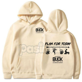 Buckingham Logo "Plan For Today" Hoodie – Daily Agenda Slogan Pullover, Brand & Lifestyle Apparel, Unisex