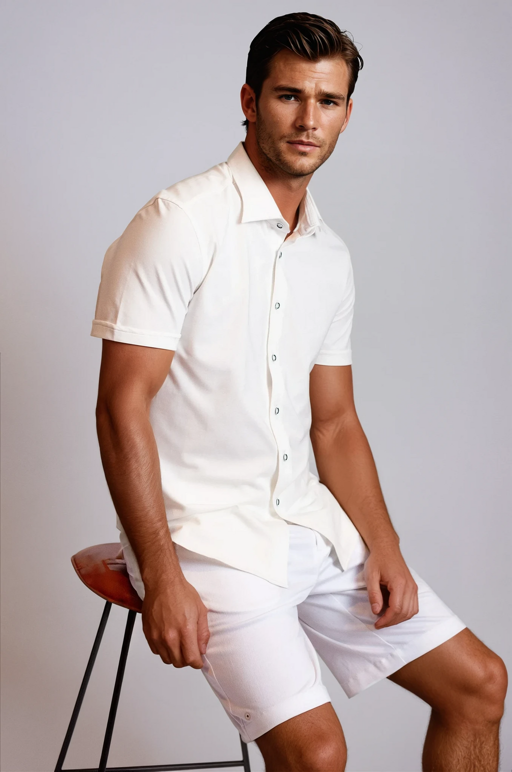Buki Buki Cinqo Single Shot Short Sleeve Tech Shirt — White — main product shot