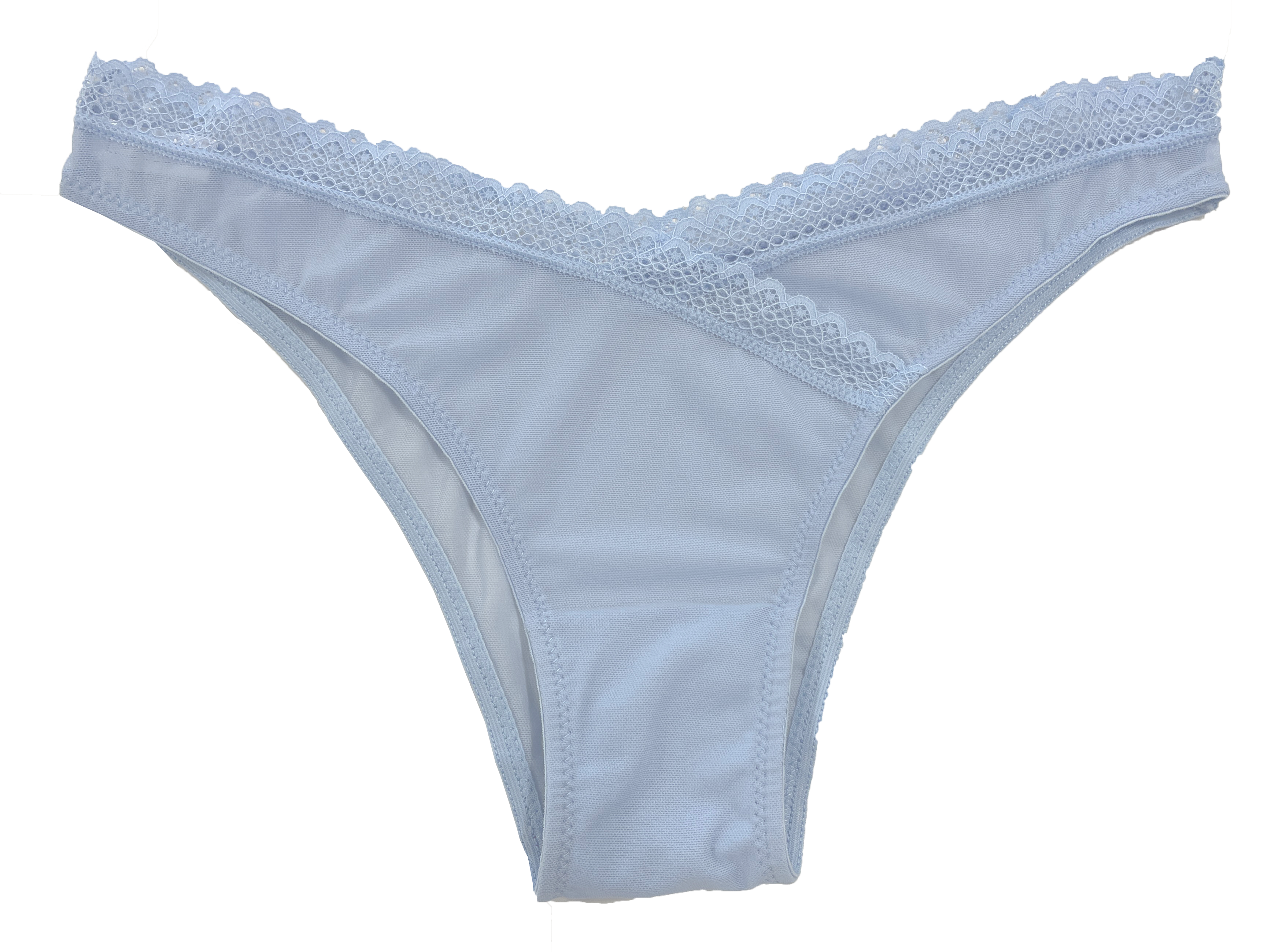 V-Front Mesh Cheeky with Lace, XS-2X