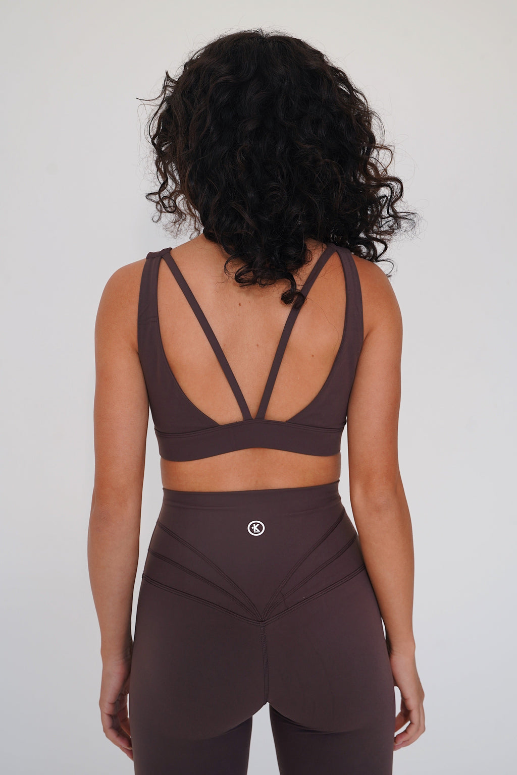 KIMITH BRAND I am Beautifully Radiant Quick Dry Coffee Yoga Legging — in-use photo