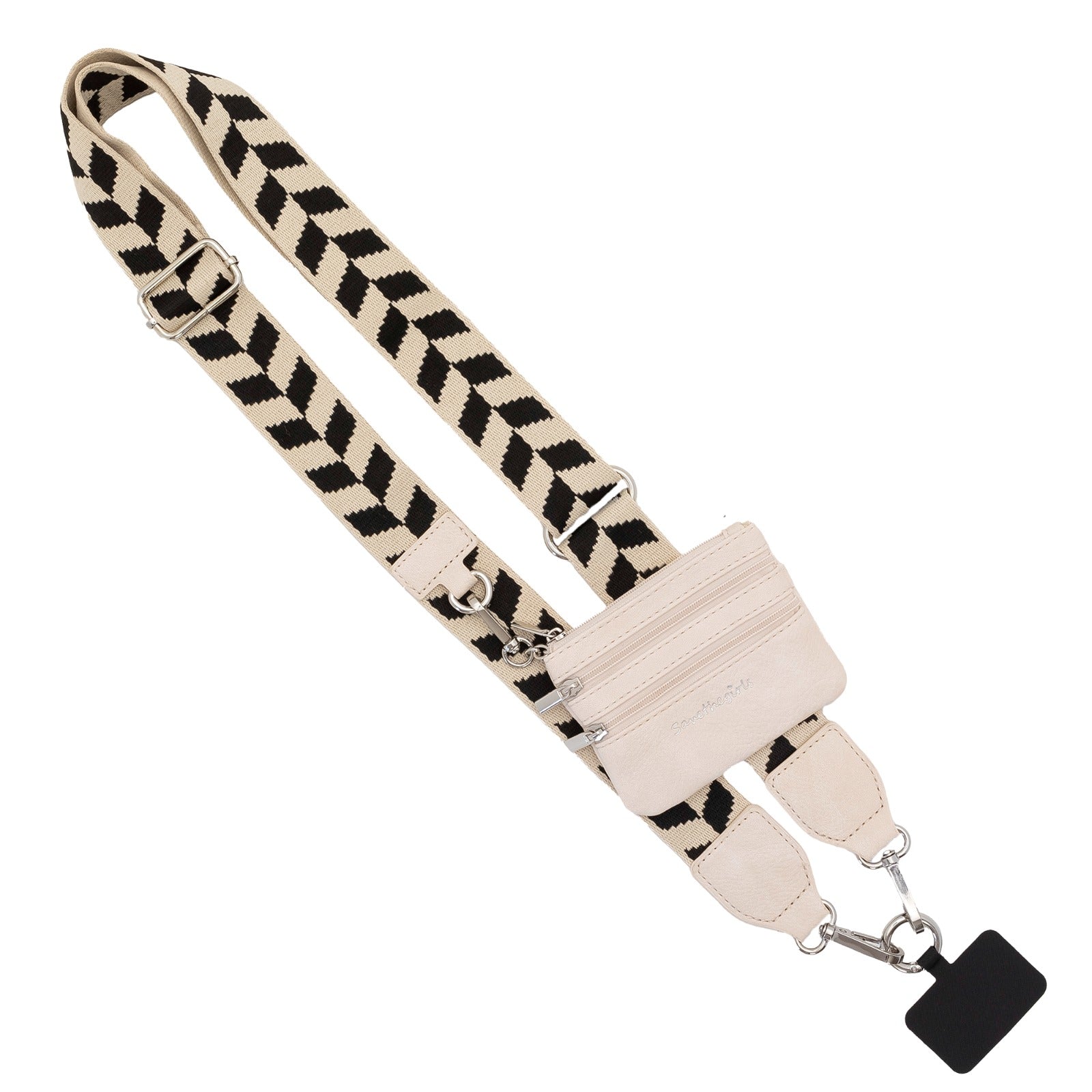 SaveTheGirls Clip & Go Strap w/Zippered Pouch — feature highlight