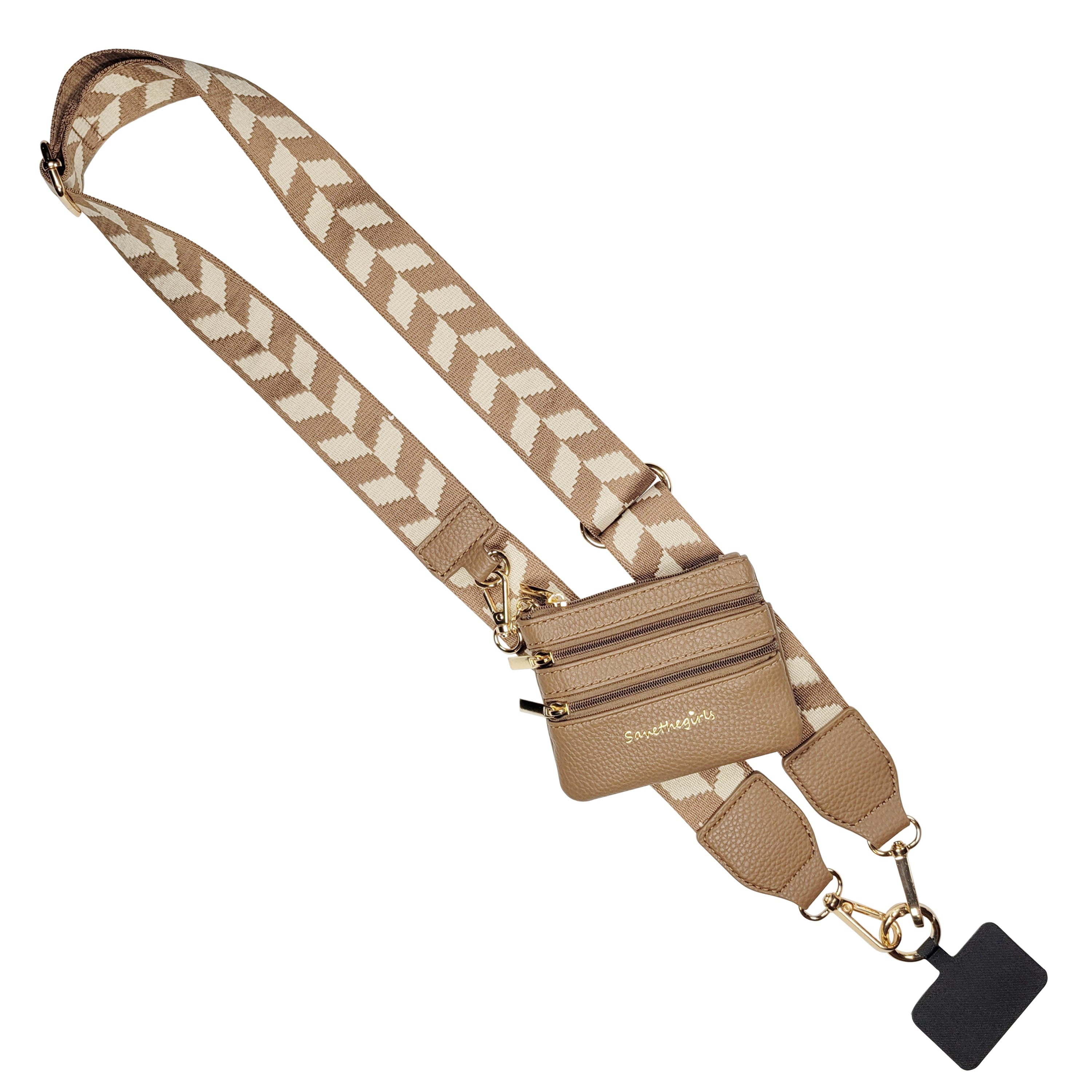 SaveTheGirls Clip & Go Strap w/Zippered Pouch Chevron — lifestyle context