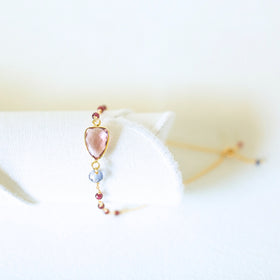 Rhodolite Garnet Gold Isla Bracelet