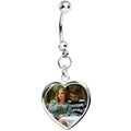 BodyCandy Full Color Heart Custom Photo Belly Ring — main product shot
