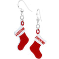 BodyCandy Custom Holiday Christmas Stocking Personalized Name Fishhook Earrings — main product shot