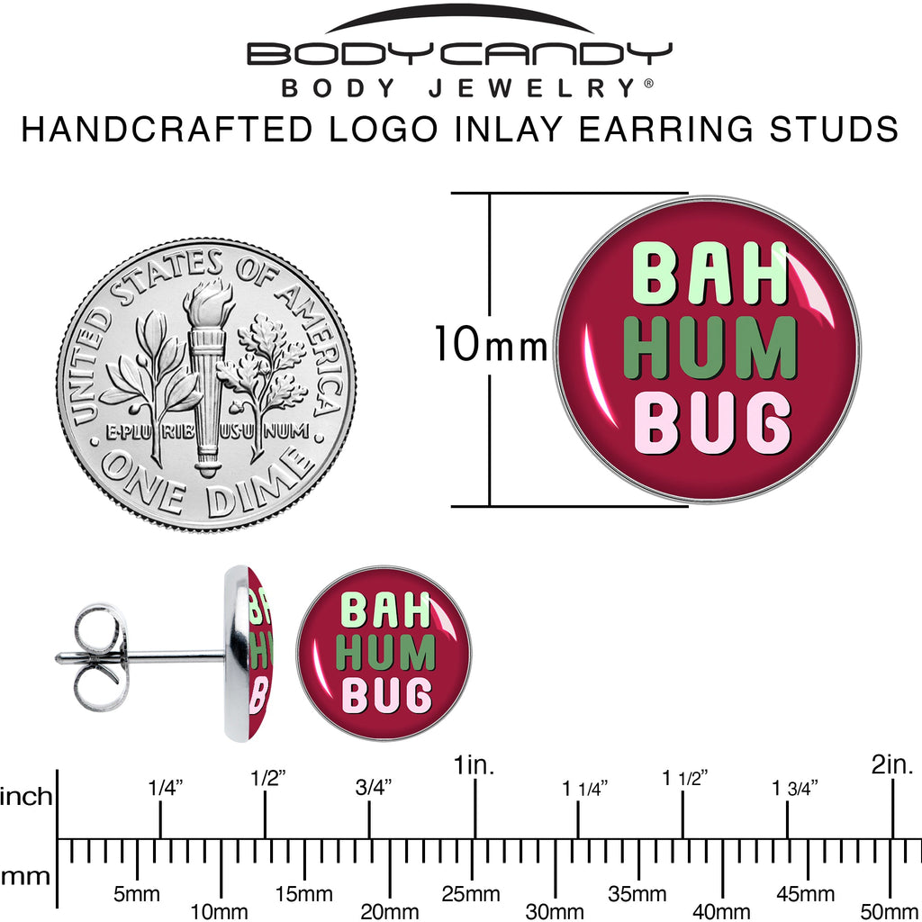 BodyCandy Bah Humbug Holiday Grouch Stud Earrings by Onyx O — alternative angle