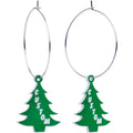 BodyCandy Custom Christmas Tree Personalized Hoop Earrings — main product shot