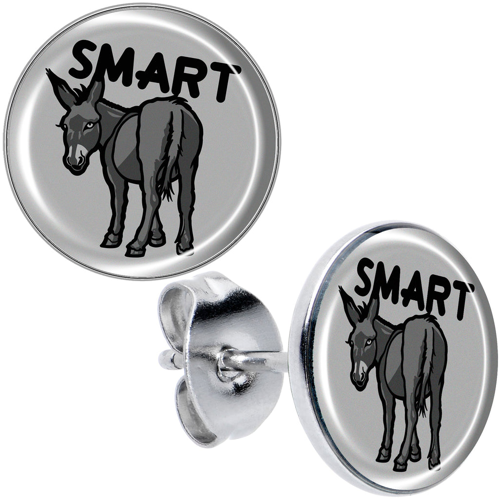 BodyCandy Donkey Smart Ass Stud Earrings by Onyx O — main product shot