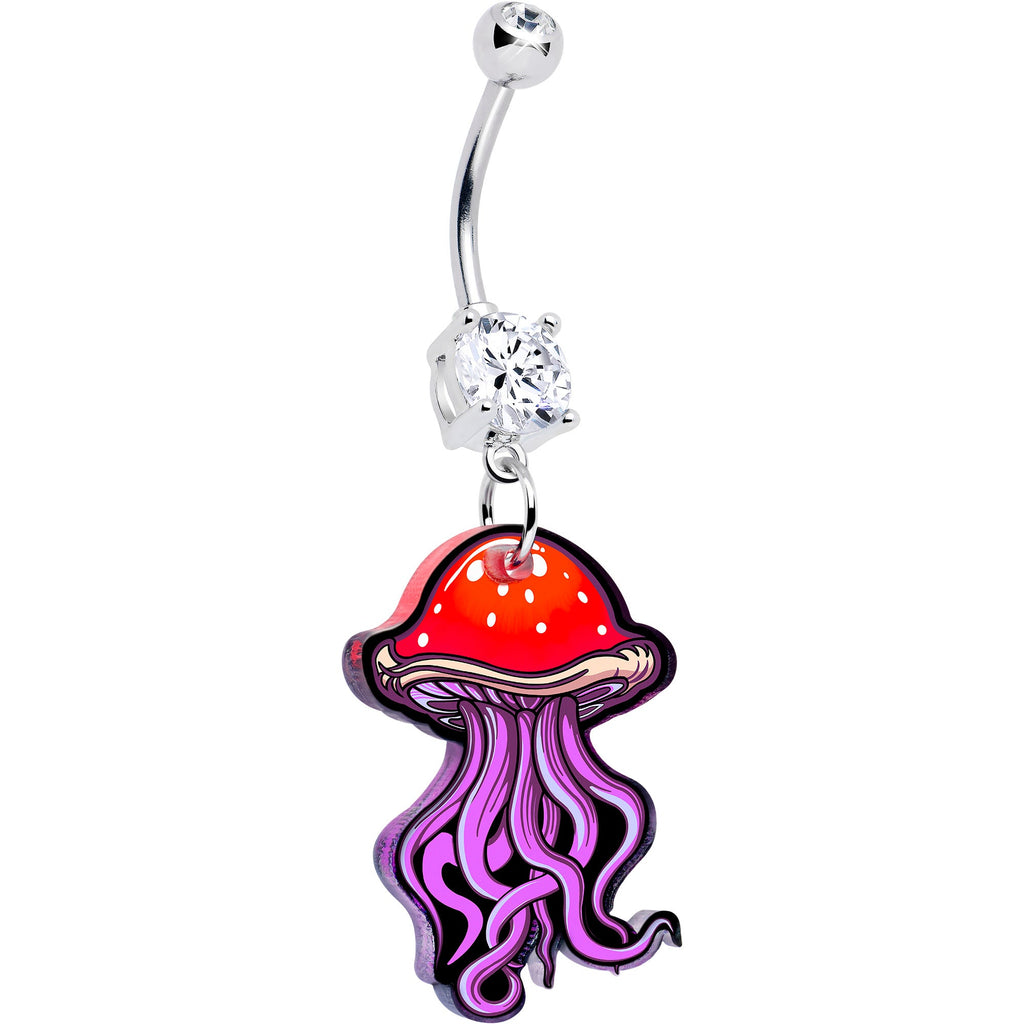 BodyCandy Double Gem Mushroom Jellyfish Dangle Belly Ring by Onyx O — main product shot