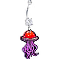 BodyCandy Double Gem Mushroom Jellyfish Dangle Belly Ring by Onyx O — main product shot