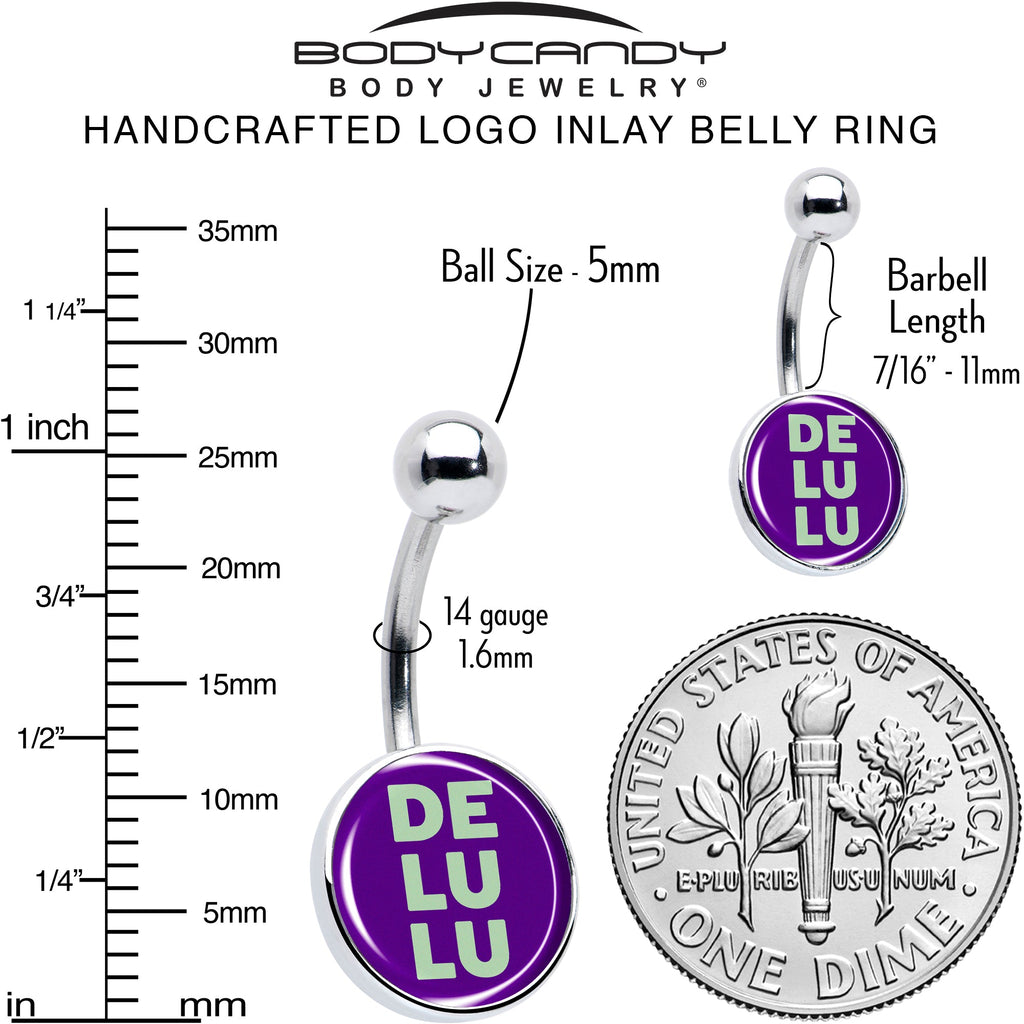 BodyCandy Word DELULU Belly Ring by Onyx O — alternative angle