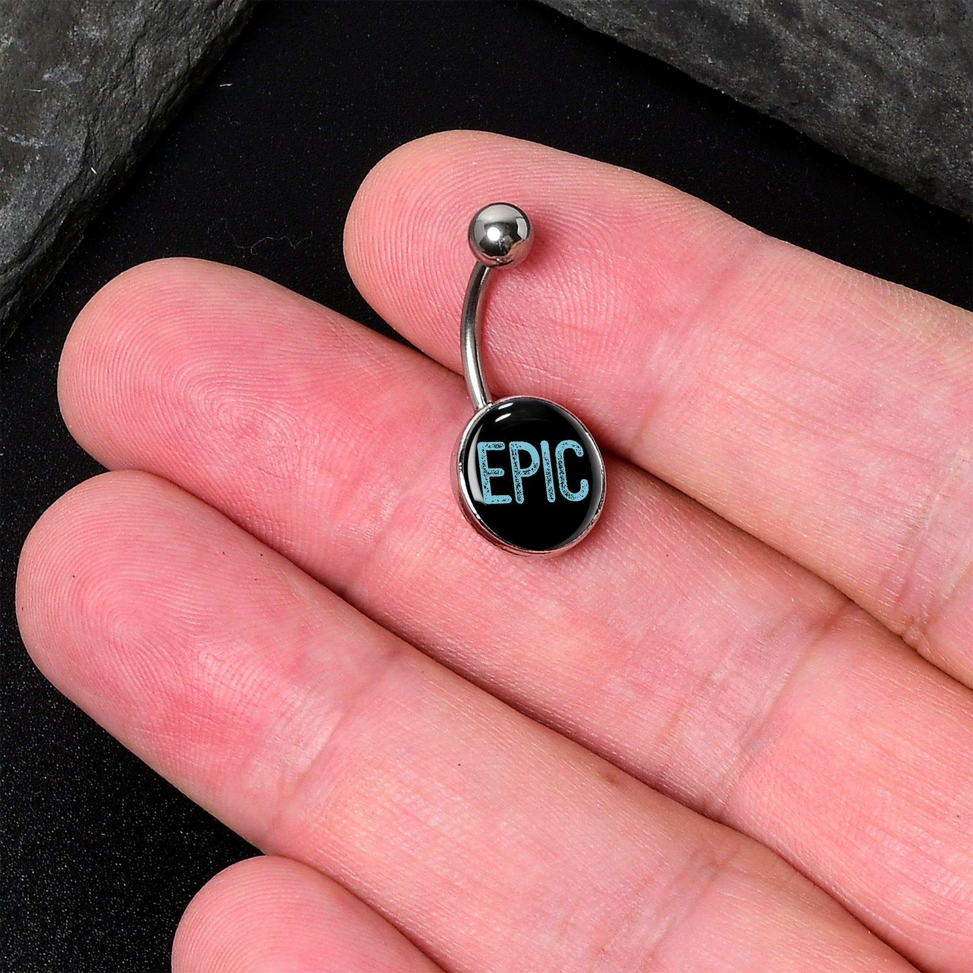 BodyCandy Epic Blue Belly Ring — detail close-up