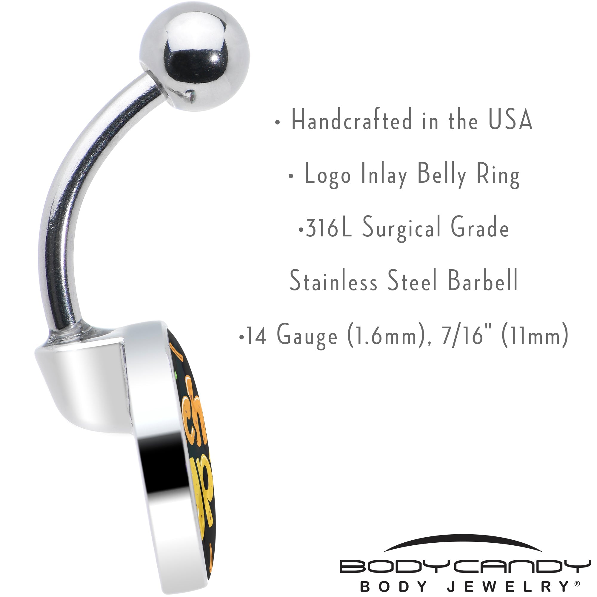 BodyCandy Nacho Type Belly Ring by Onyx O — in-use photo
