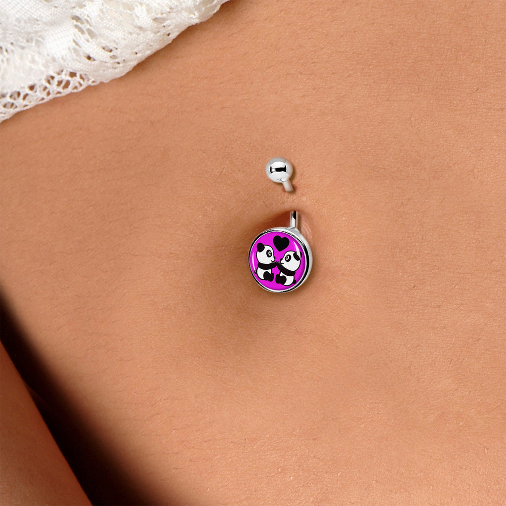 BodyCandy Panda Love Belly Ring by Onyx O — lifestyle context