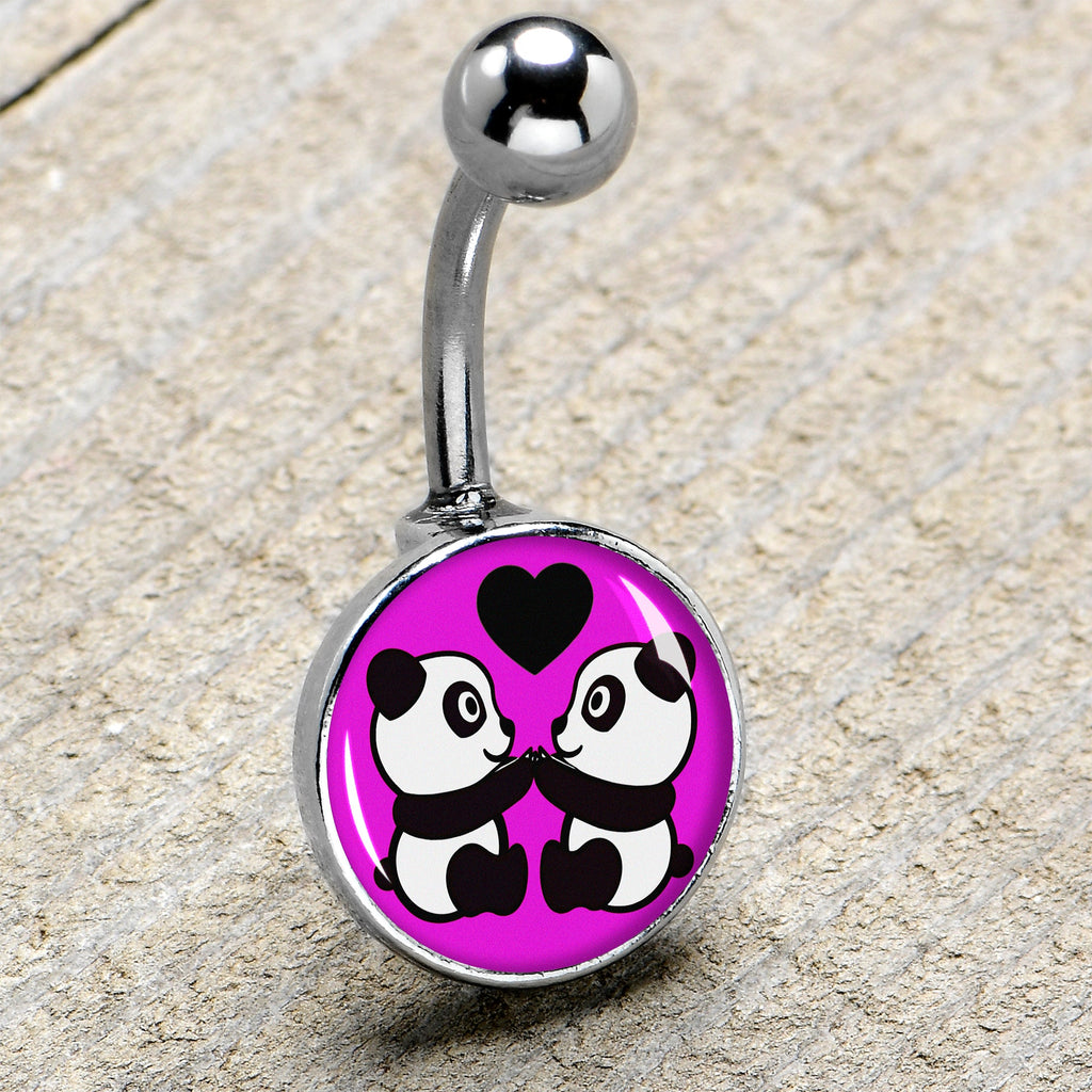 BodyCandy Panda Love Belly Ring by Onyx O — size reference
