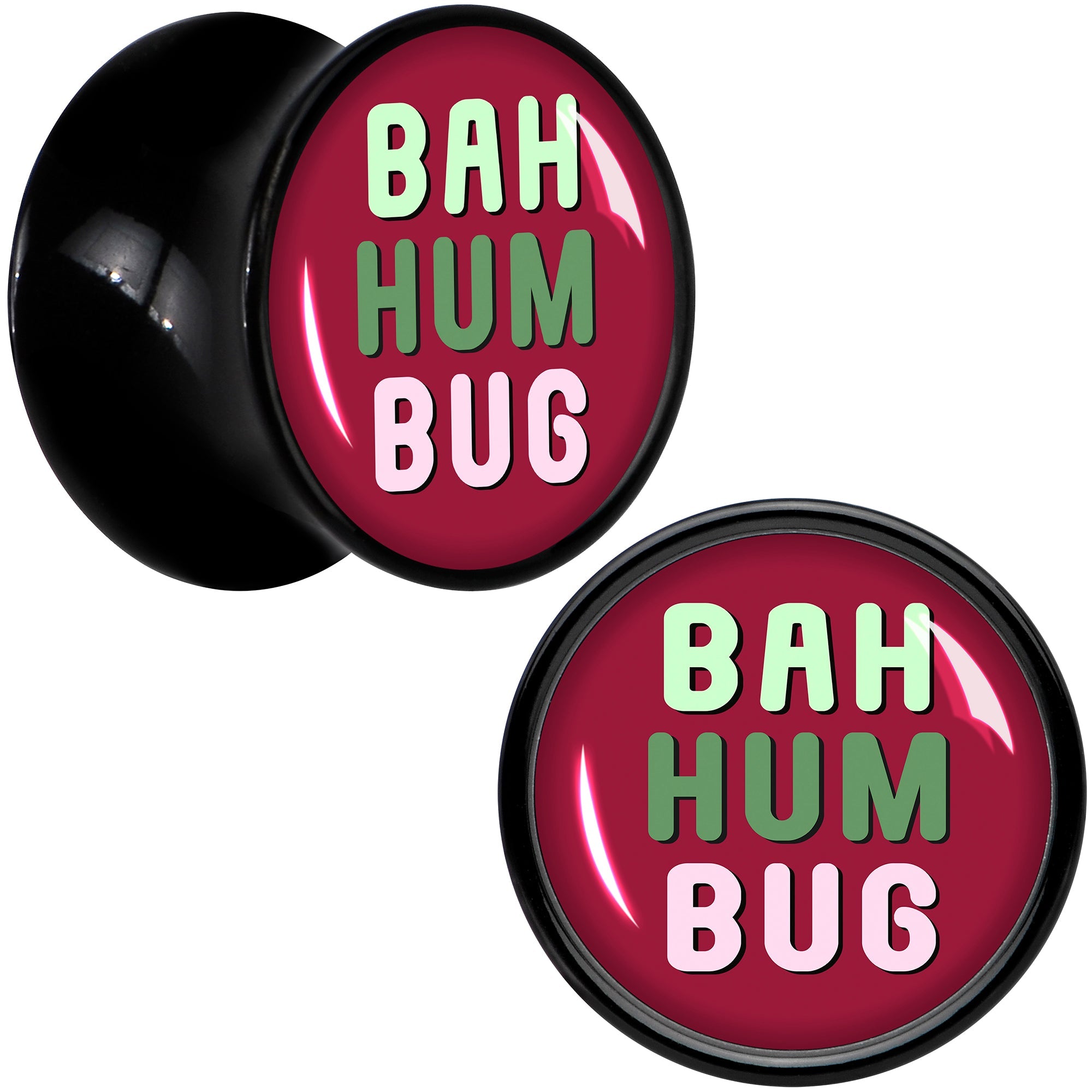 BodyCandy Bah Humbug Holiday Grouch Acrylic Saddle Plug Set by Onyx O — alternative angle