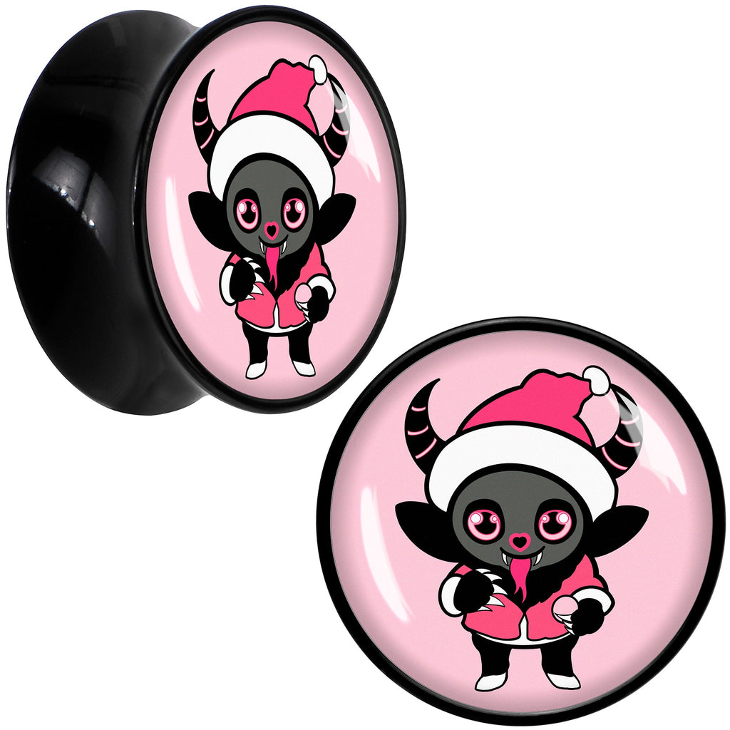 BodyCandy Krampus Cutie Christmas Holiday Black Acrylic Saddle Plug Set by Onyx O — packaging