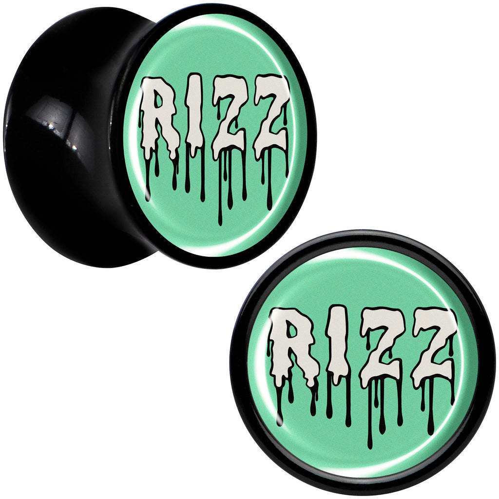 BodyCandy RIZZ Black Acrylic Saddle Plug Set by Onyx O — back view