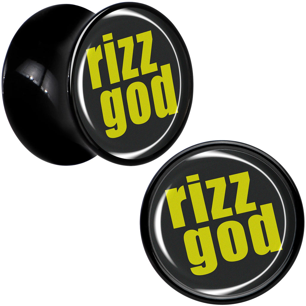 BodyCandy RIZZ GOD Black Acrylic Saddle Plug Set by Onyx O — alternative angle