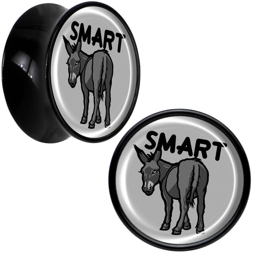 BodyCandy Donkey Smart Ass Black Acrylic Saddle Plug Set by Onyx O — color detail