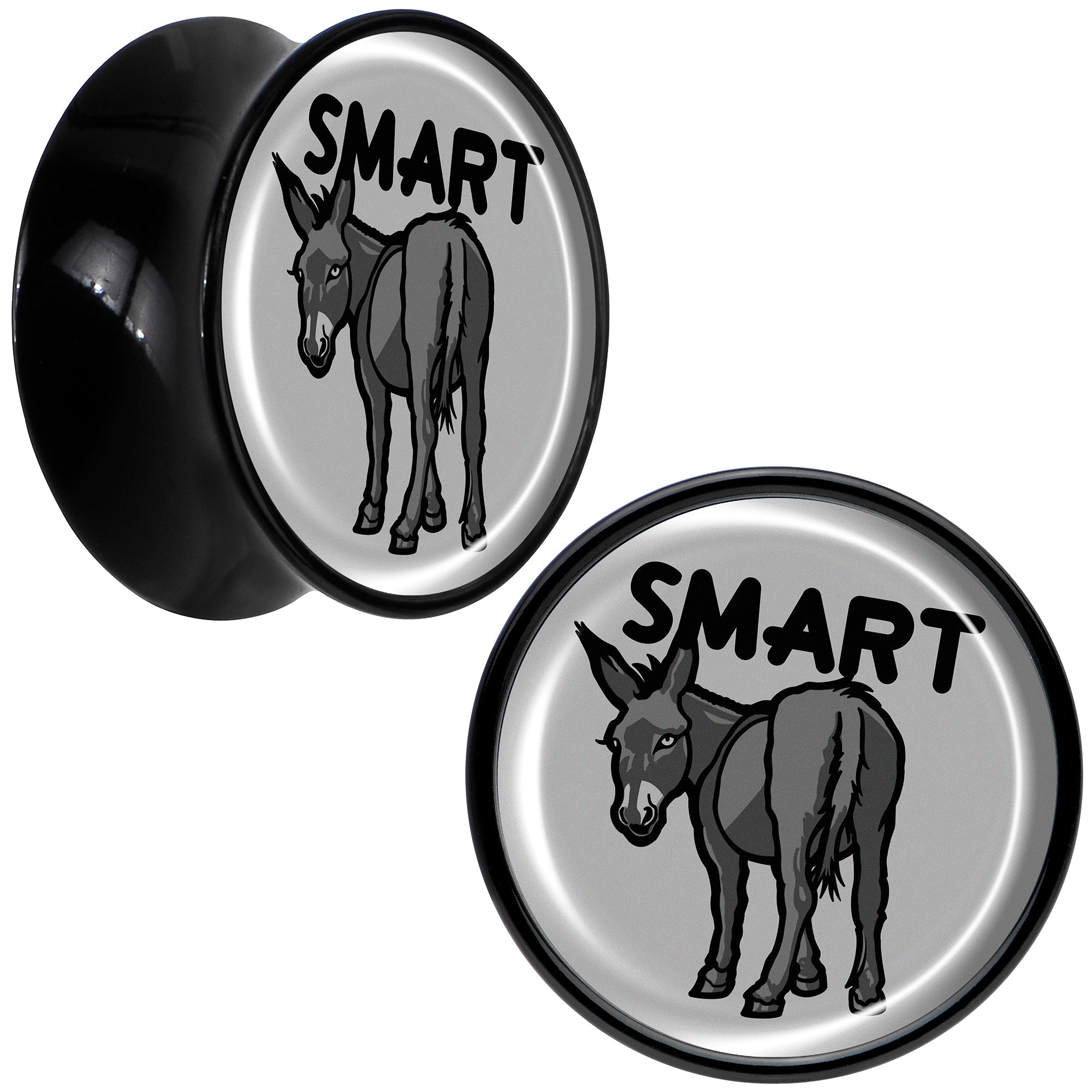 BodyCandy Donkey Smart Ass Black Acrylic Saddle Plug Set by Onyx O — packaging
