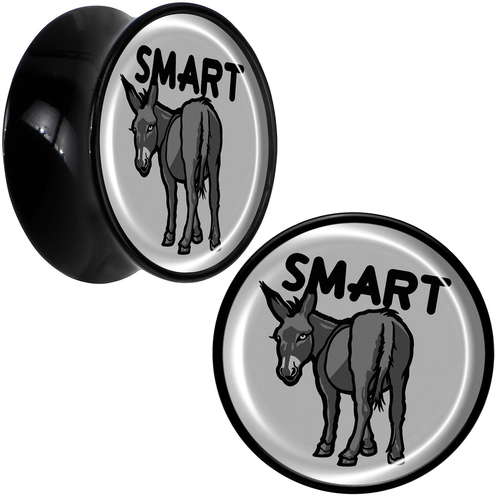 BodyCandy Donkey Smart Ass Black Acrylic Saddle Plug Set by Onyx O — comparison shot