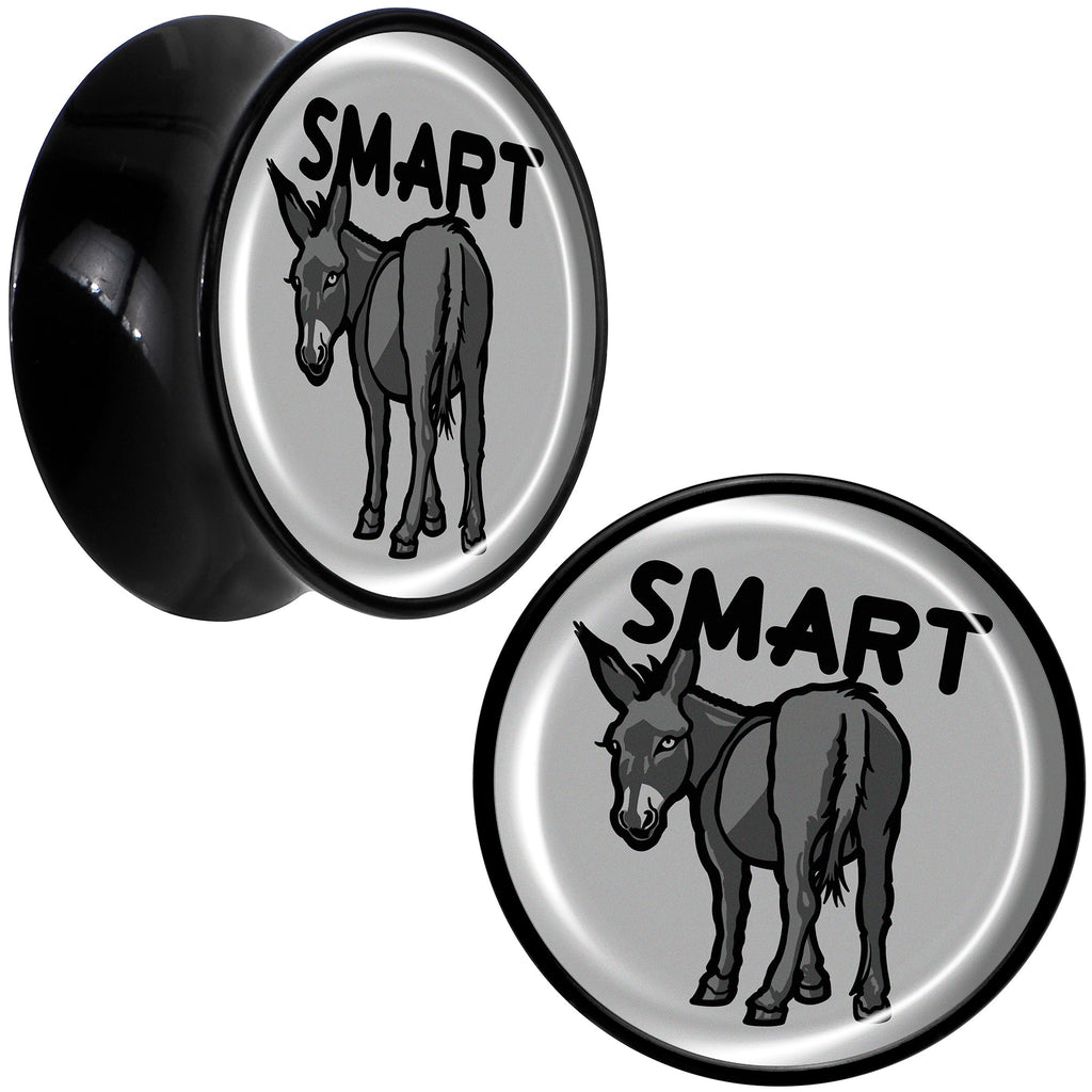 BodyCandy Donkey Smart Ass Black Acrylic Saddle Plug Set by Onyx O — fabric or material detail