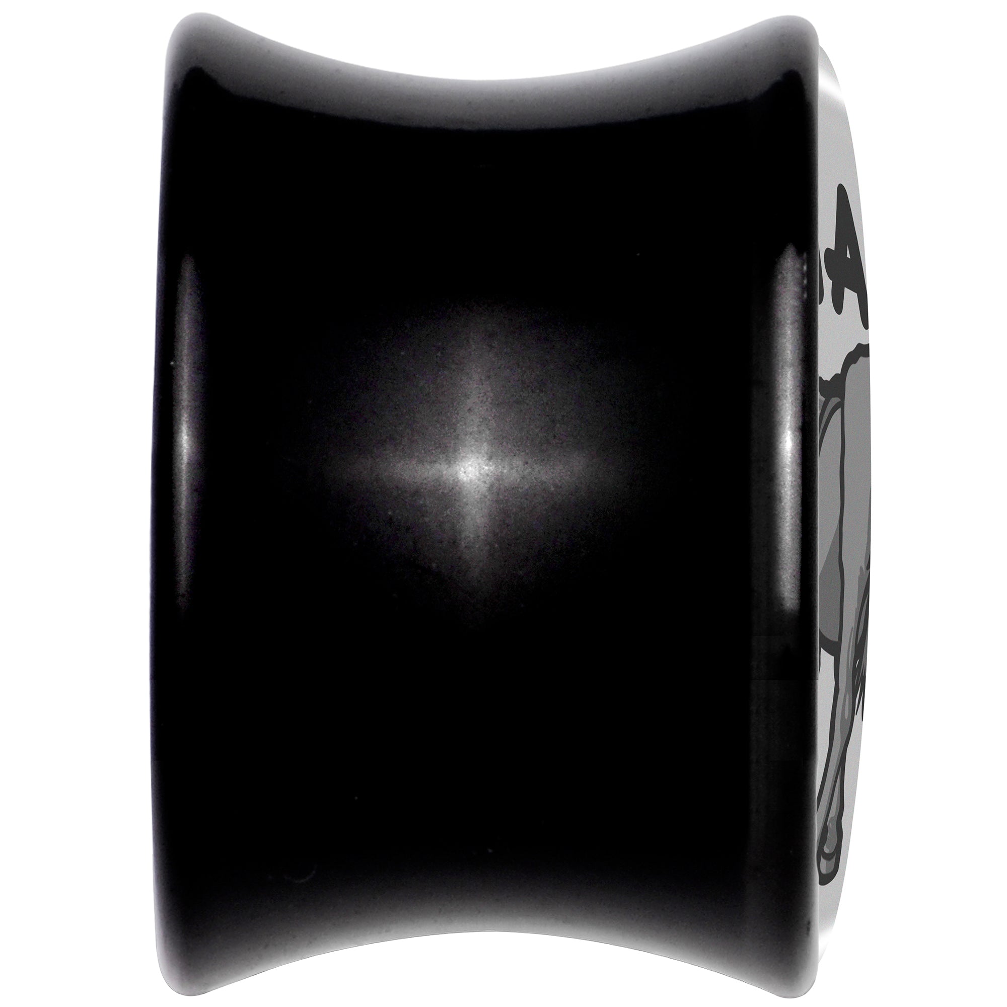 BodyCandy Donkey Smart Ass Black Acrylic Saddle Plug Set by Onyx O — back view
