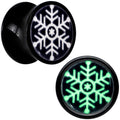 BodyCandy Glow in the Dark Holiday Snowflake Black Acrylic Saddle Plug Set by Onyx O — lifestyle context