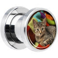 BodyCandy Stainless Steel Custom Photo Screw Fit Plug - buy 2 for a pair — in-use photo
