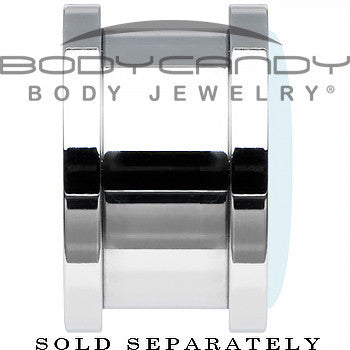 BodyCandy Custom No.2 Black Pink Steel Screw Fit Personalized Plug - buy 2 for a pair — detail close-up