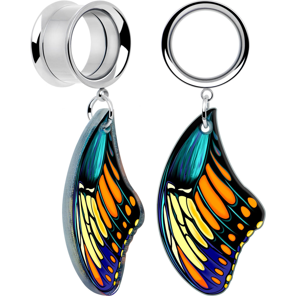 BodyCandy Wing of Butterfly Tunnels Dangle Plug Set by Onyx O — main product shot